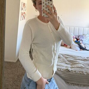 Tildon Button Up Cream Cardigan